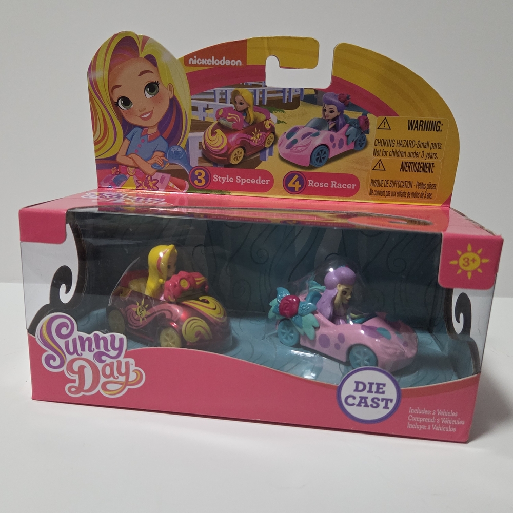 Nickelodeon Sunny Day Die Cast Cars Style Speeder and Rose Racer Set